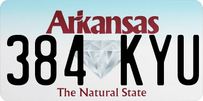AR license plate 384KYU