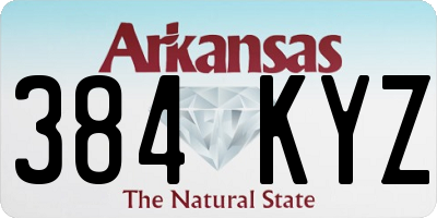 AR license plate 384KYZ