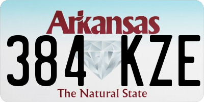 AR license plate 384KZE