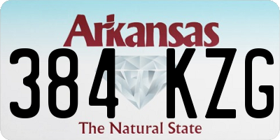 AR license plate 384KZG