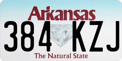 AR license plate 384KZJ