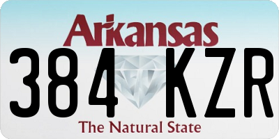 AR license plate 384KZR