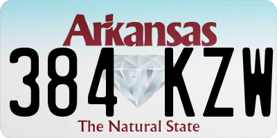 AR license plate 384KZW