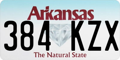 AR license plate 384KZX