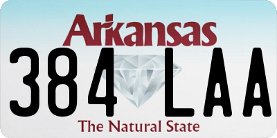 AR license plate 384LAA