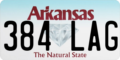 AR license plate 384LAG