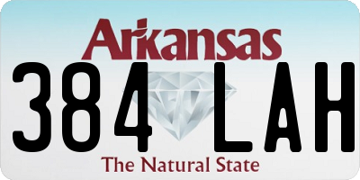 AR license plate 384LAH