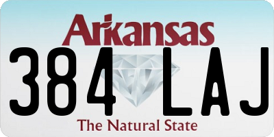 AR license plate 384LAJ