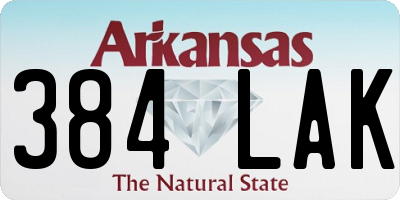 AR license plate 384LAK
