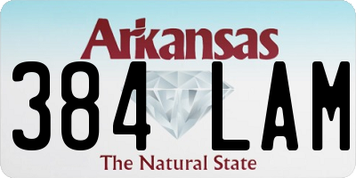 AR license plate 384LAM