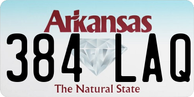 AR license plate 384LAQ