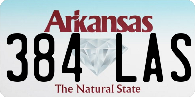 AR license plate 384LAS