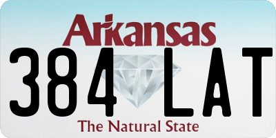 AR license plate 384LAT