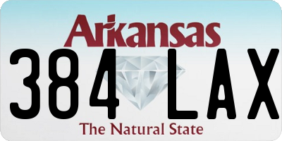 AR license plate 384LAX