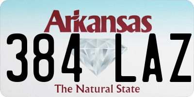 AR license plate 384LAZ