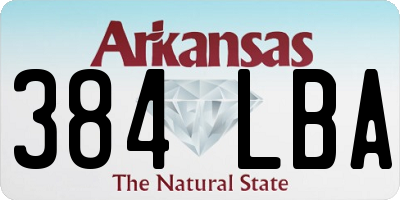 AR license plate 384LBA