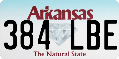 AR license plate 384LBE