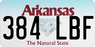 AR license plate 384LBF