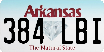 AR license plate 384LBI