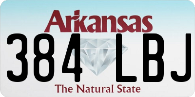 AR license plate 384LBJ