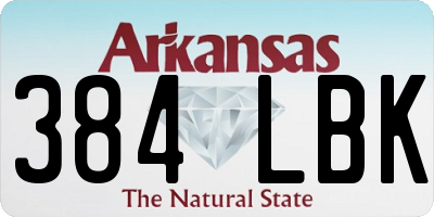 AR license plate 384LBK