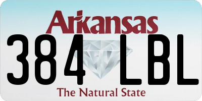 AR license plate 384LBL
