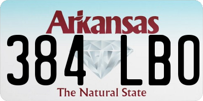 AR license plate 384LBO