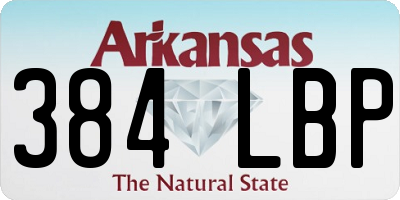 AR license plate 384LBP