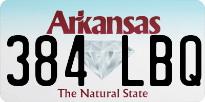 AR license plate 384LBQ