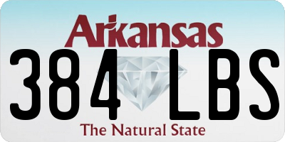 AR license plate 384LBS