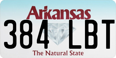AR license plate 384LBT