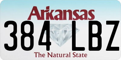 AR license plate 384LBZ