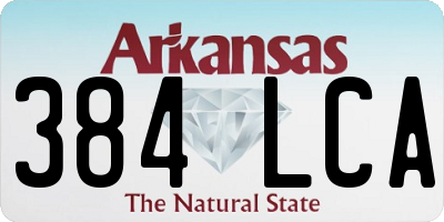 AR license plate 384LCA