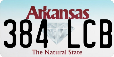 AR license plate 384LCB
