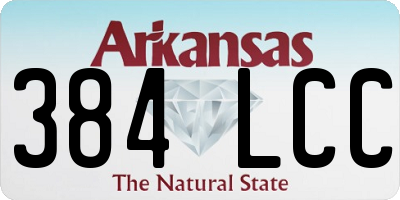 AR license plate 384LCC