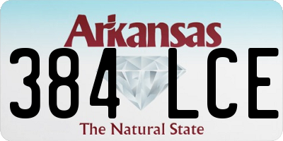 AR license plate 384LCE