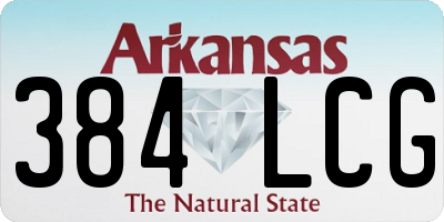 AR license plate 384LCG