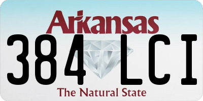 AR license plate 384LCI