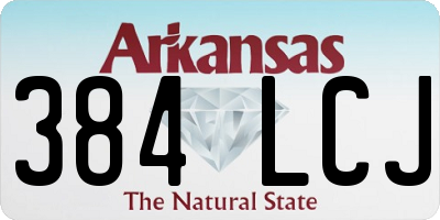 AR license plate 384LCJ