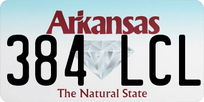 AR license plate 384LCL