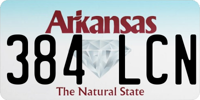 AR license plate 384LCN