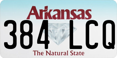 AR license plate 384LCQ