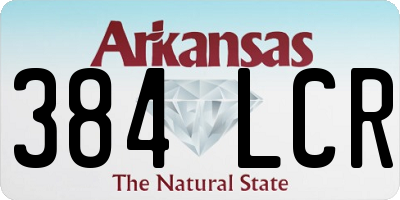 AR license plate 384LCR