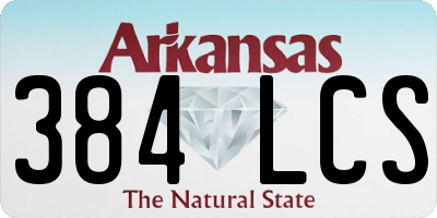 AR license plate 384LCS