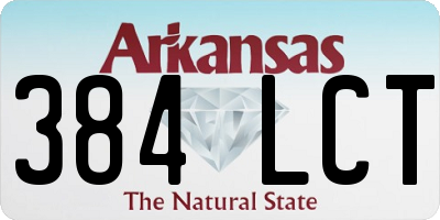 AR license plate 384LCT