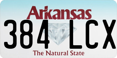 AR license plate 384LCX