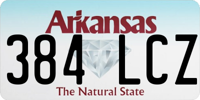 AR license plate 384LCZ