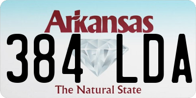 AR license plate 384LDA