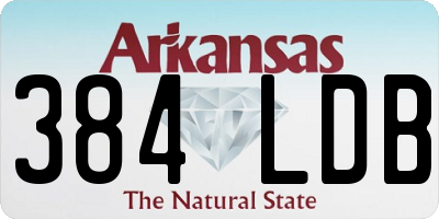 AR license plate 384LDB