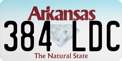 AR license plate 384LDC